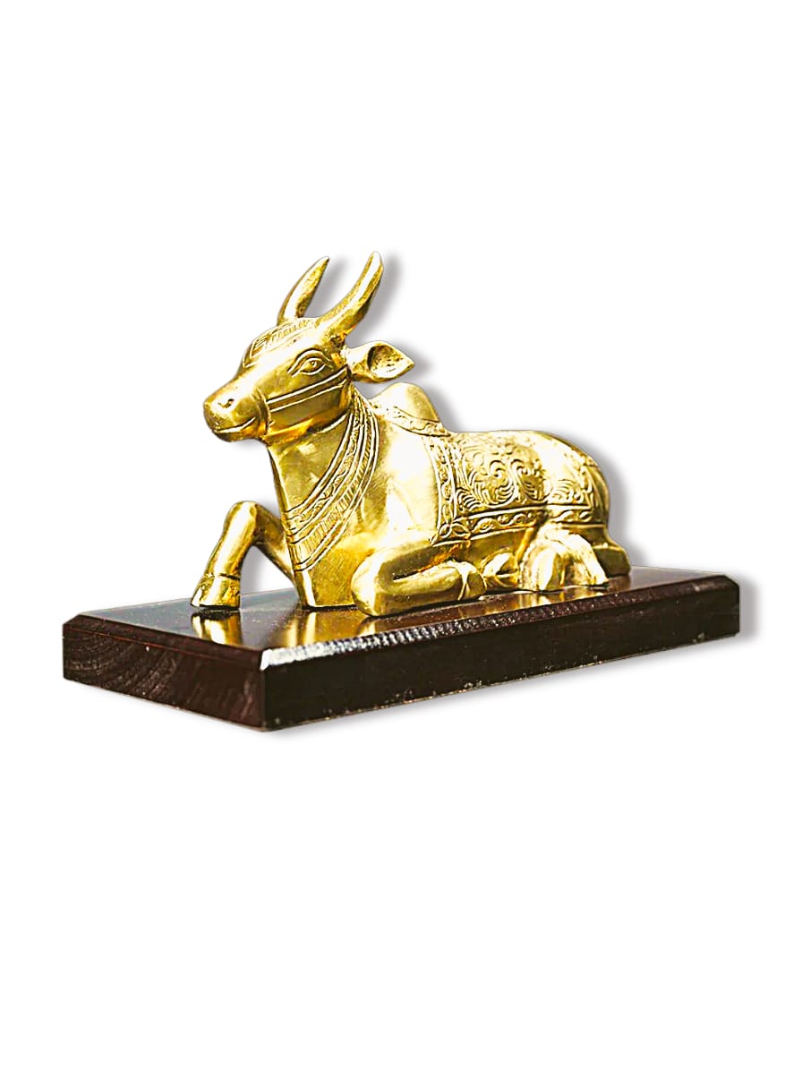 Brass Nandi Bull Statue